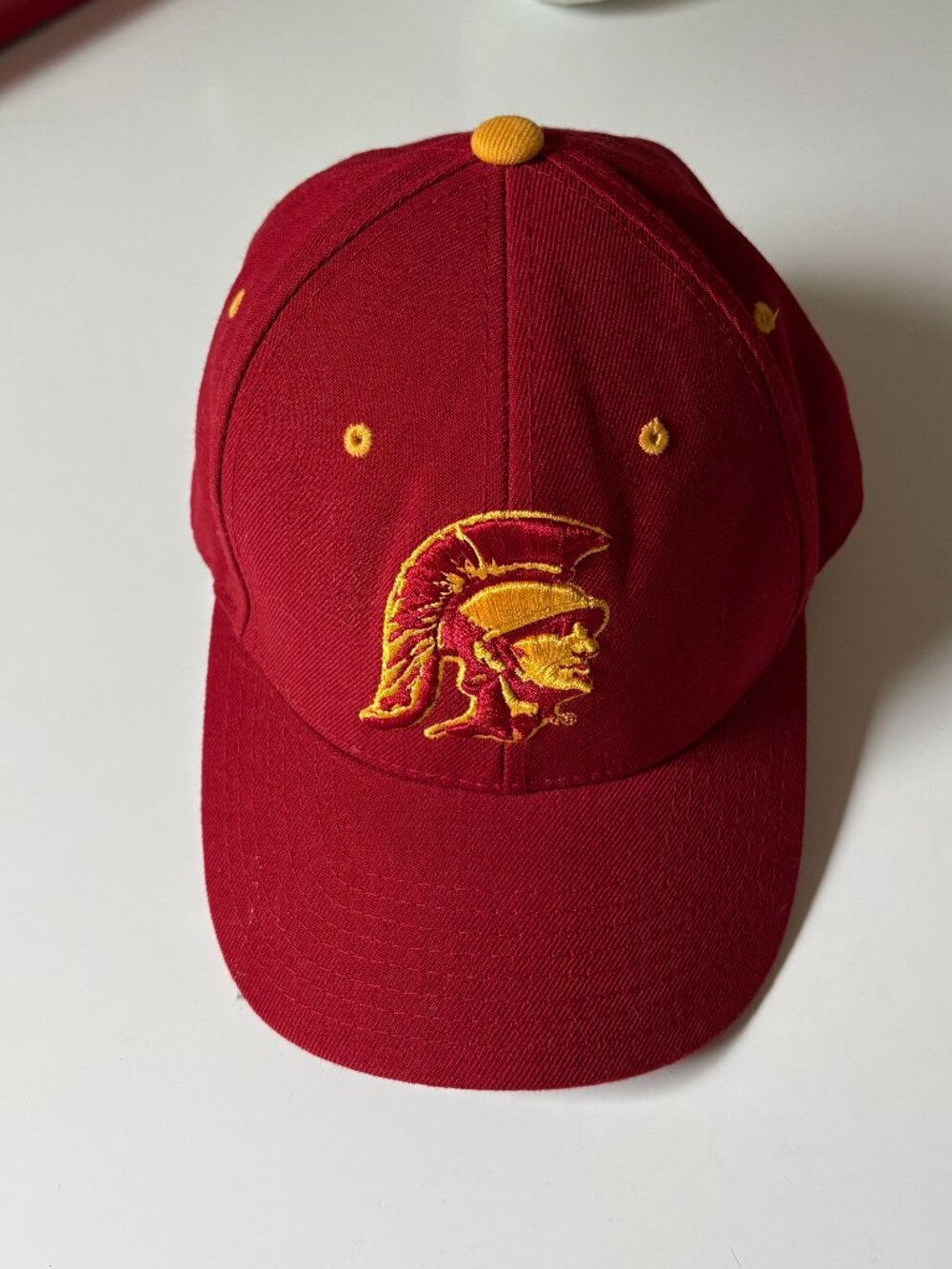 USC Trojans Zephyr fitted red gold wool-blend baseball cap small [READ]